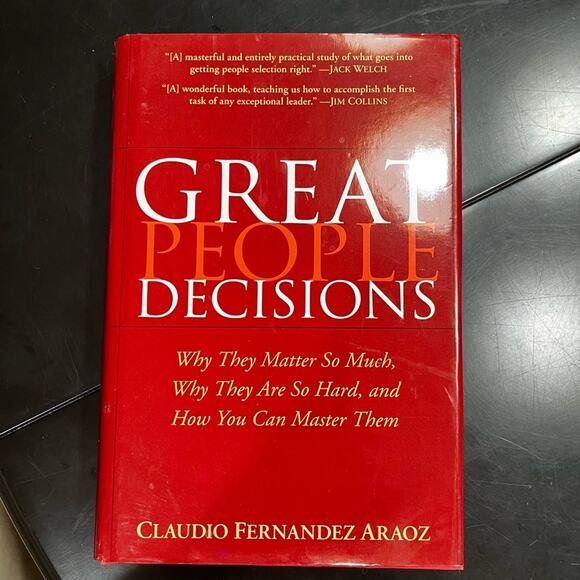 NEW Great People Decisions Hardcover Nonfiction Book by Claudio Fernandez Araoz - Picture 12 of 14